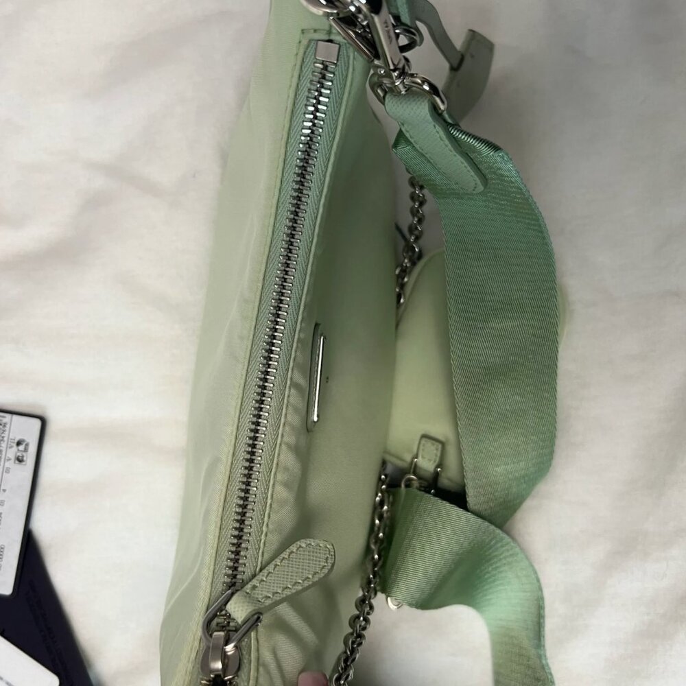 PRADA Saffiano Lux Re-Edition 2005 Shoulder Bag in Acqua - Picture 9 of 12